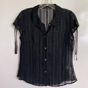 Black Sheer BANANA REPUBLIC Blouse